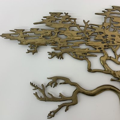 Bijan Brass Bonsai Tree Wall Sculpture, 1970s-BGP-1178646