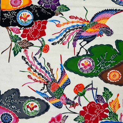 Bingata Okinawan Textile, Ryukyu, Japan, 1960s-DWL-1821254