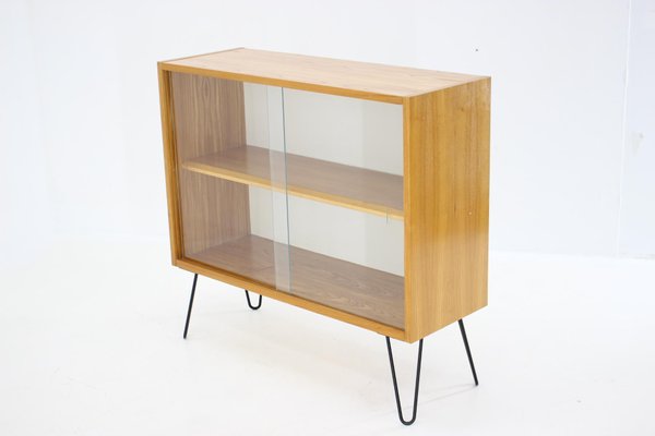 Birch and Glass Cabinet, Czechoslovakia, 1970s-TZ-1293661