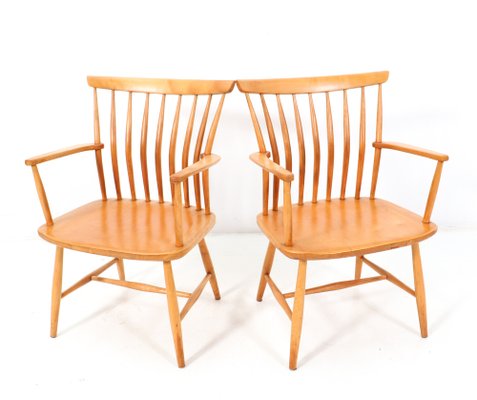 Birch Armchairs by Bengt Åkerblom & Gunnar Eklöf, 1950s, Set of 2-MY-1444859