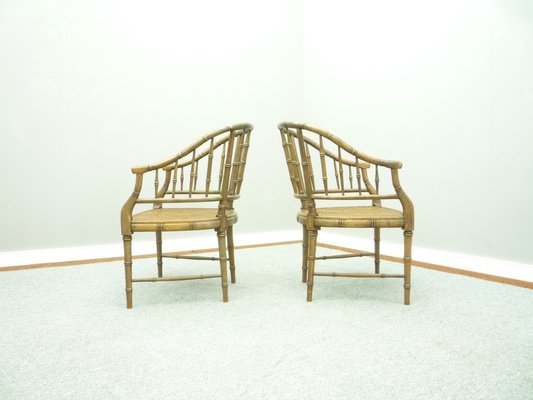 Birch Armchairs by Maison Jansen, 1960s, Set of 2-UG-1169566