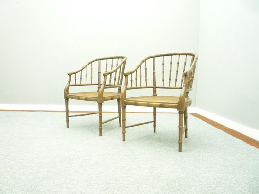 Birch Armchairs by Maison Jansen, 1960s, Set of 2-UG-1169566