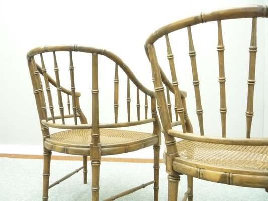 Birch Armchairs by Maison Jansen, 1960s, Set of 2-UG-1169566