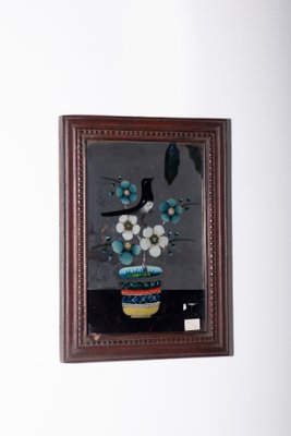 Bird, 1800, Reverse Glass Painting-RCE-2040336