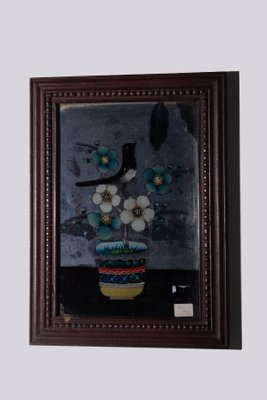 Bird, 1800, Reverse Glass Painting-RCE-2040336