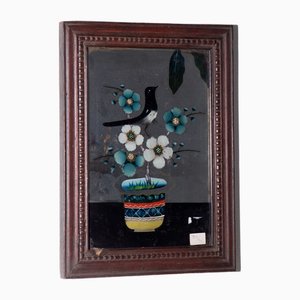 Bird, 1800, Reverse Glass Painting-RCE-2040336