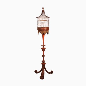 Bird Cage on Stand with Chinoiserie Decor, 19th Century-HPU-1076255