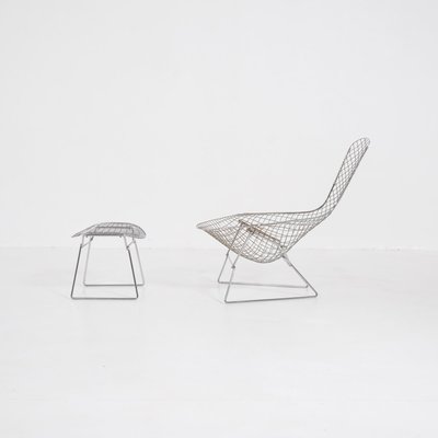 Bird Chair with Ottoman by H. Bertoia for Knoll International & De Coene, 1950s, Set of 2-VT-731896