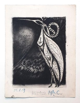 Bird - Original Etching by Marcel Guillard - 1959 1959-ZCI-758123