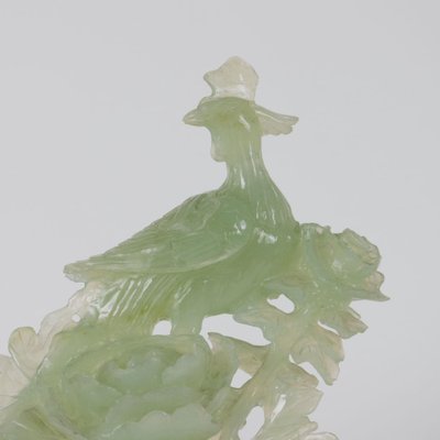 Birds and Peonies Sculpture in Jade-VMM-1793274