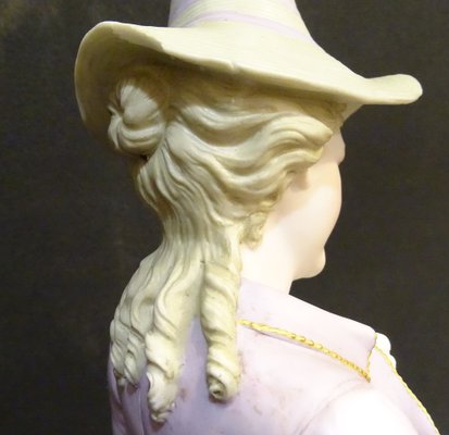 Biscuit Porcelain Figure of Lady, Sitzendorf, 1800s-NUC-1332135