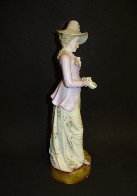 Biscuit Porcelain Figure of Lady, Sitzendorf, 1800s-NUC-1332135