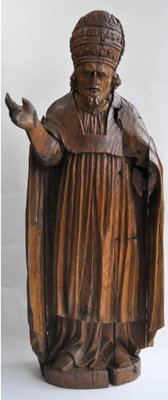 Bishop, 17th Century, Oak Sculpture-KHH-1362895