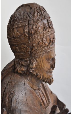 Bishop, 17th Century, Oak Sculpture-KHH-1362895