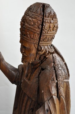 Bishop, 17th Century, Oak Sculpture-KHH-1362895