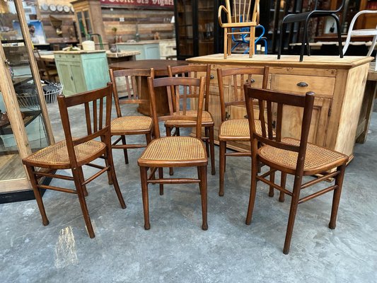 Bistro Chairs, 1920s, Set of 6-WSZ-2036466