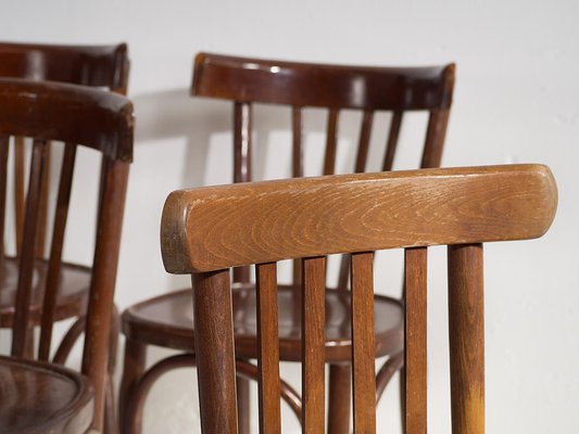 Bistro Dining Chairs from Thonet, 1940, Set of 4-ZNJ-2035308