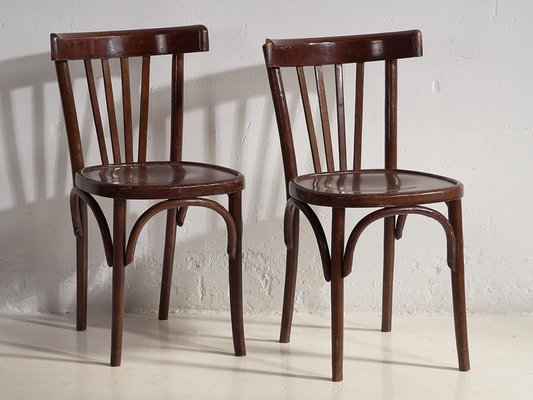 Bistro Dining Chairs from Thonet, 1940, Set of 4-ZNJ-2035308