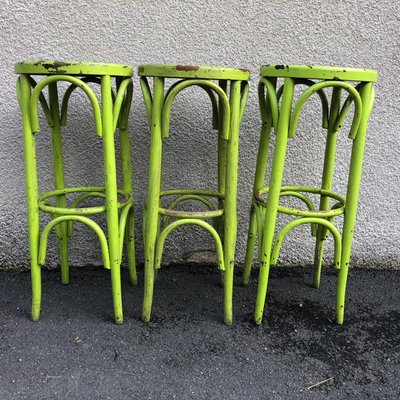 Bistro Stools in the Style of Thonet, 1980s, Set of 3-SDV-754265