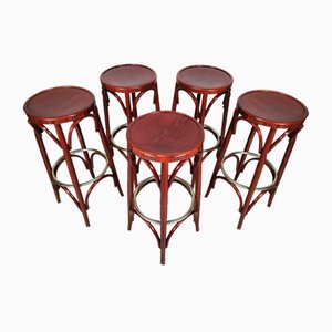 Bistrot Bar Stools, 1980s, Set of 5-EAD-1781463