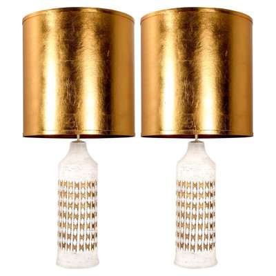 Bitossi Lamps for Bergboms with Custom Made Shades by Rene Houben, Set of 2-VDW-991423