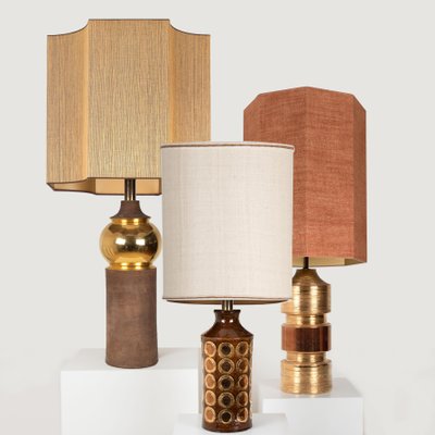 Bitossi Lamps from Bergboms with Custom Made Shades by Rene Houben, Set of 2-VDW-988125