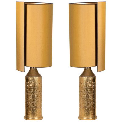 Bitossi Lamps from Bergboms, With Custom Made Shades by Rene Houben, Set of 2-VDW-865669