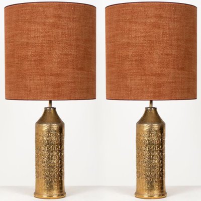 Bitossi Lamps from Bergboms, With Custom Made Shades by Rene Houben, Set of 2-VDW-865669