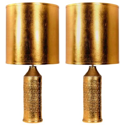 Bitossi Lamps from Bergboms, With Custom Made Shades by Rene Houben, Set of 2-VDW-865669