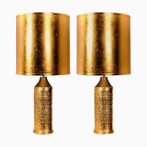 Bitossi Lamps from Bergboms, With Custom Made Shades by Rene Houben, Set of 2-VDW-865669