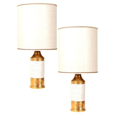 Bitossi Lamps with Custom Made Shades by Rene Houben, Set of 2-VDW-903932