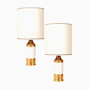 Bitossi Lamps with Custom Made Shades by Rene Houben, Set of 2-VDW-903932