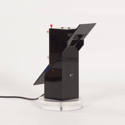 Black Acrylic Glass Table Lamp, 1980s-ZT-1146075