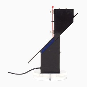 Black Acrylic Glass Table Lamp, 1980s-ZT-1146075