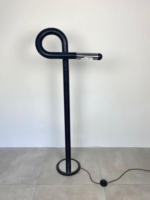 Black Adjustable Tubular Floor Lamp, Italy, 1970s-LYQ-1171540