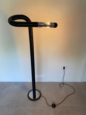 Black Adjustable Tubular Floor Lamp, Italy, 1970s-LYQ-1171540