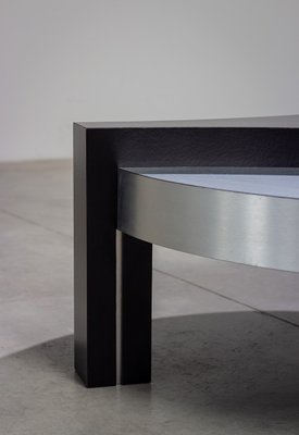 Black and Aluminum Low Table, 1970s-YI-1130917