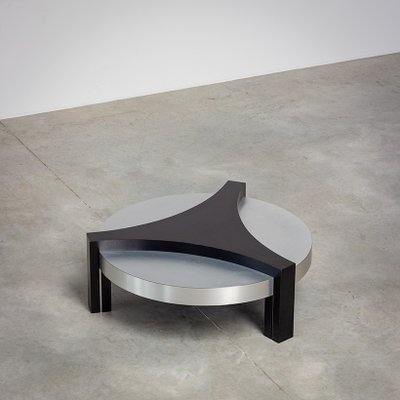 Black and Aluminum Low Table, 1970s-YI-1130917