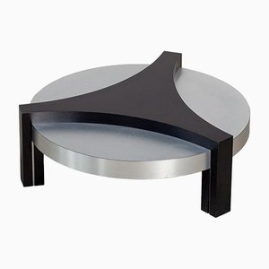 Black and Aluminum Low Table, 1970s-YI-1130917