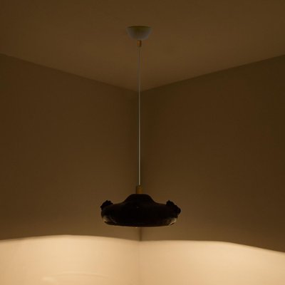 Black and Brown Ceramic Pendant Light, Denmark, 1970s-VDW-1754770