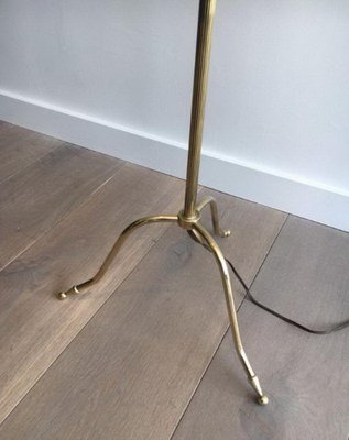 Black and Golden Brass Parquet Lamp, 1940s-BA-1365775