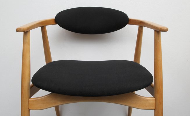 Black and Light Beech Armchair, 1960s-PF-906312