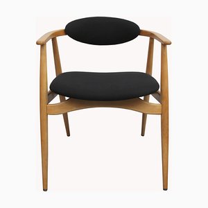 Black and Light Beech Armchair, 1960s-PF-906312