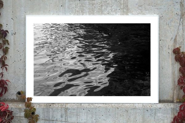 Black and White Abstract Giclée of Black Sea Rhythms Movements, Nautical Night 2020-RWC-811283