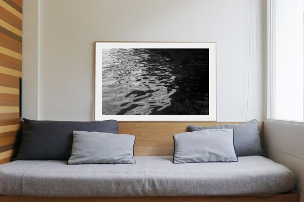 Black and White Abstract Giclée of Black Sea Rhythms Movements, Nautical Night 2020-RWC-811283