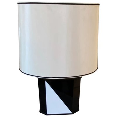 Black and White Acrylic Glass Italian Table Lamp-NMK-1405222