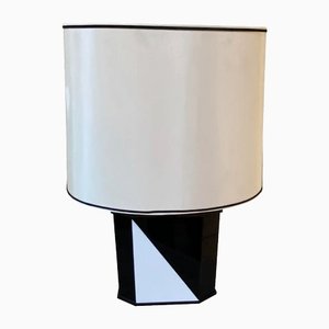 Black and White Acrylic Glass Italian Table Lamp-NMK-1405222