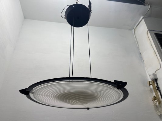 Black and White Architectural Murano Light Pendant by Paolo Venini, 1980s-JJC-1778014