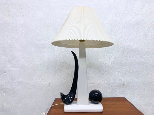 Black and White Ceramic Table Lamp, 1970s-AET-2034651