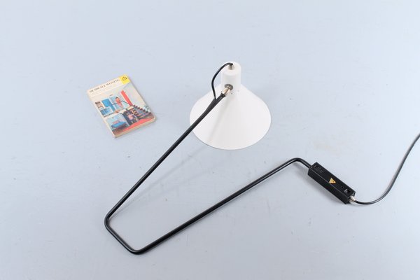 Black and White Paperclip Elbow Sconce by J. J. M. Hoogervorst for Anvia, 1950s-XT-654289